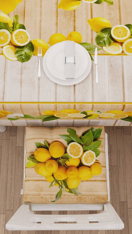 PETTI Cuscini per Sedie Coprisedia 6 Pezzi Lemon Vendita Economica