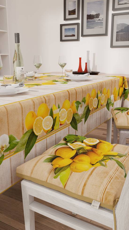 PETTI Cuscini per Sedie Coprisedia 6 Pezzi Lemon Vendita Economica