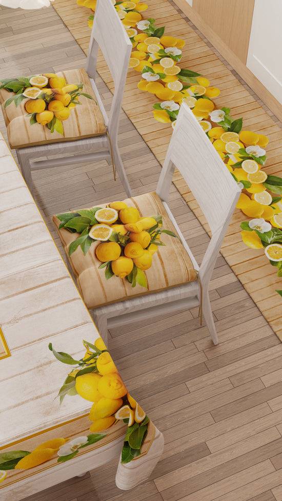 PETTI Cuscini per Sedie Coprisedia 6 Pezzi Lemon Vendita Economica