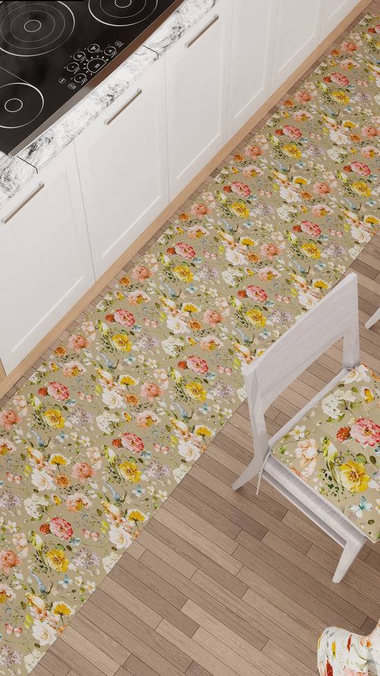 PETTI Cuscini per Sedie Coprisedia 6 Pezzi Floreale-06 Beige In Saldo