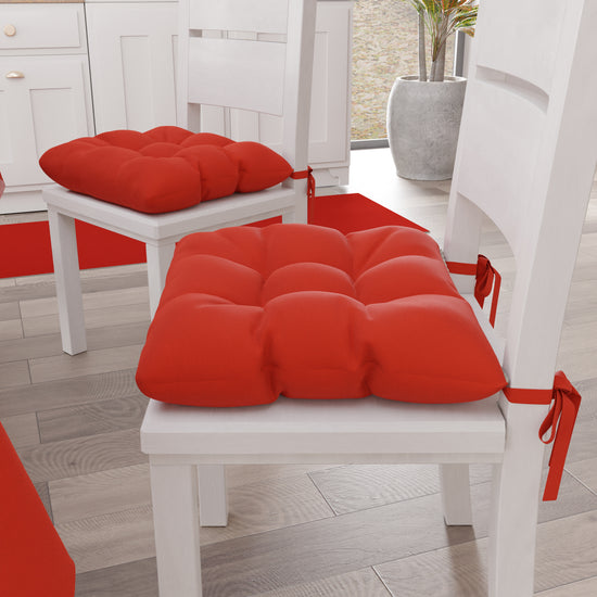 PETTI Cuscini per Sedie Cucina, Cuscini Coprisedie 6 Pezzi Rosso Spedizione gratuita