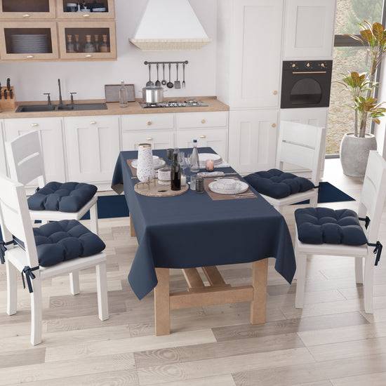 PETTI Cuscini per Sedie Cucina, Cuscini Coprisedie 6 Pezzi Blu Marino Grande vendita