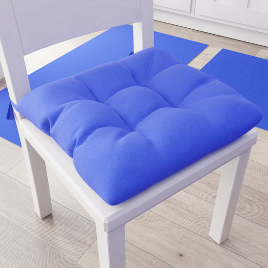 PETTI Cuscini per Sedie Cucina, Cuscini Coprisedie 6 Pezzi Blu Elettrico