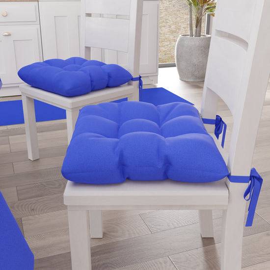 PETTI Cuscini per Sedie Cucina, Cuscini Coprisedie 6 Pezzi Blu Elettrico Flash Sale