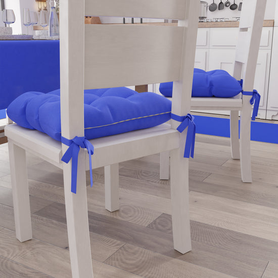 PETTI Cuscini per Sedie Cucina, Cuscini Coprisedie 6 Pezzi Blu Elettrico Flash Sale