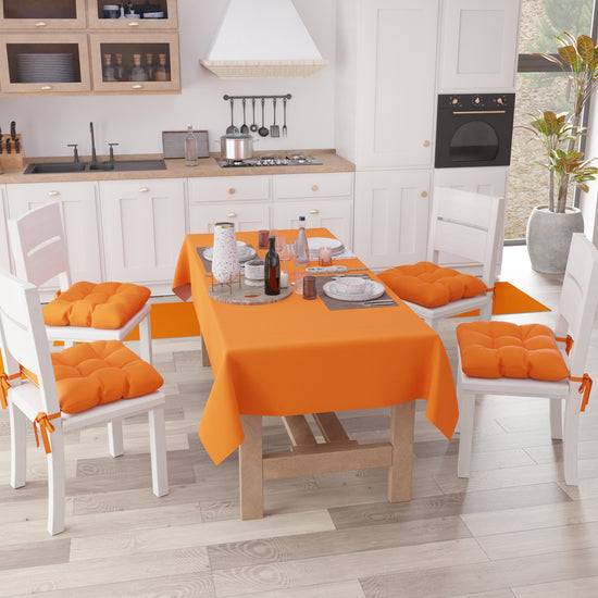 PETTI Cuscini per Sedie Cucina, Cuscini Coprisedie 6 Pezzi Arancione Offerta esclusiva