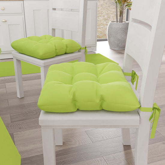 PETTI Cuscini per Sedie Cucina, Cuscini Coprisedie 6 Pezzi Verde Chiaro Offerta natalizia