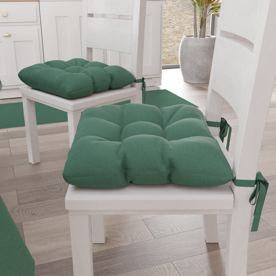 PETTI Cuscini per Sedie Cucina, Cuscini Coprisedie 6 Pezzi Verde Smeraldo Offerta Pasqua
