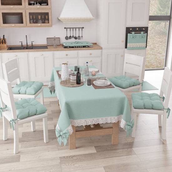 PETTI Cuscini per Sedie Coprisedia Shabby Chic Tinta Unita Verde Acqua Offerta Anniversario