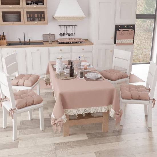 PETTI Cuscini per Sedie Coprisedia Shabby Chic Tinta Unita Cipria Vendita calda
