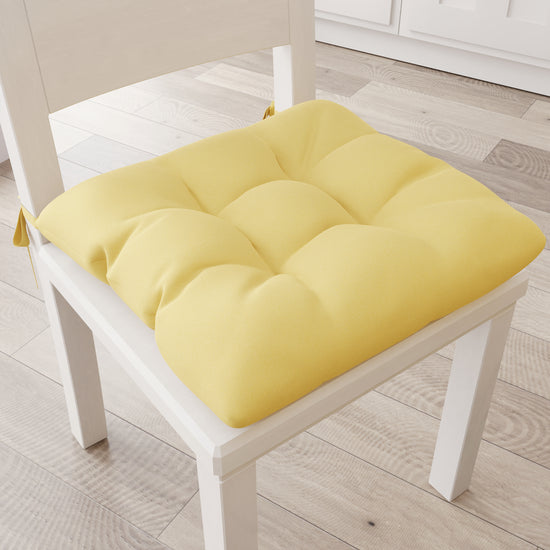 PETTI Cuscini per Sedie Coprisedia Shabby Chic Tinta Unita Giallo