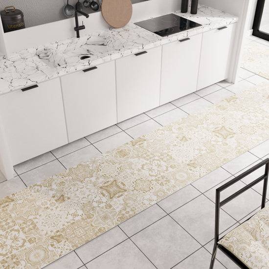 PETTI Tappeto Cucina Antiscivolo moderno Passatoia Cucina lavabile Vietri 02 Beige Lightning offer