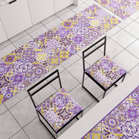 PETTI Tappeto Cucina Antiscivolo moderno Passatoia Cucina lavabile Vietri 02 Viola Grandi sconti