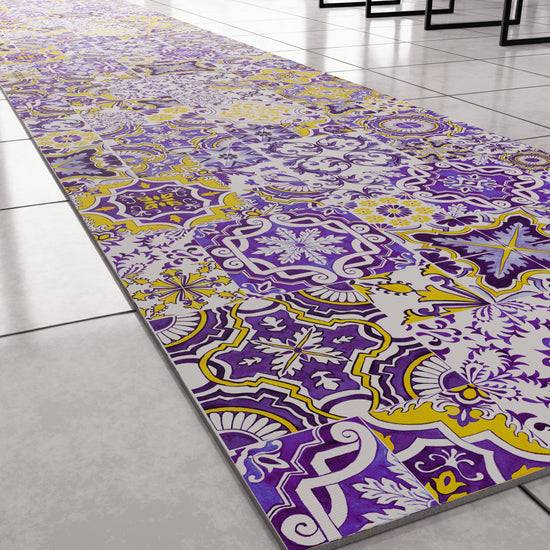 PETTI Tappeto Cucina Antiscivolo moderno Passatoia Cucina lavabile Vietri 02 Viola Grandi sconti