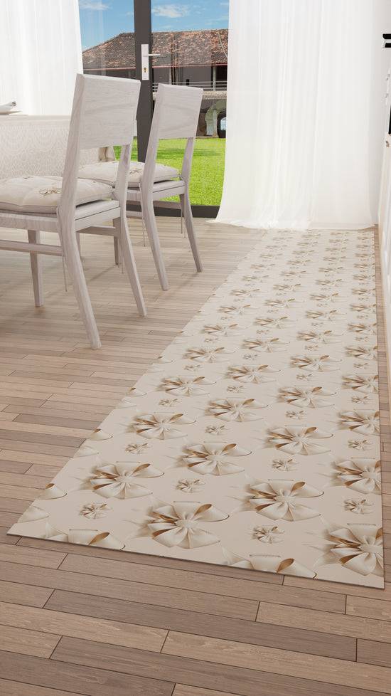 PETTI Tappeto Cucina Antiscivolo Passatoia Cucina lavabile, Cucina Fiocco Beige Liquidazione