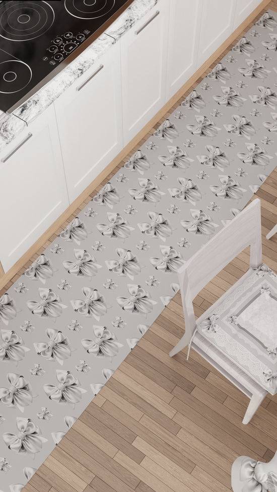PETTI Tappeto Cucina Antiscivolo Passatoia Cucina lavabile, Cucina Fiocco Grigio Comprane uno, ottenene uno gratis