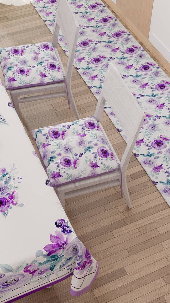 PETTI Tappeto Cucina Antiscivolo Passatoia Cucina lavabile, Floreale Viola Ultimo giorno