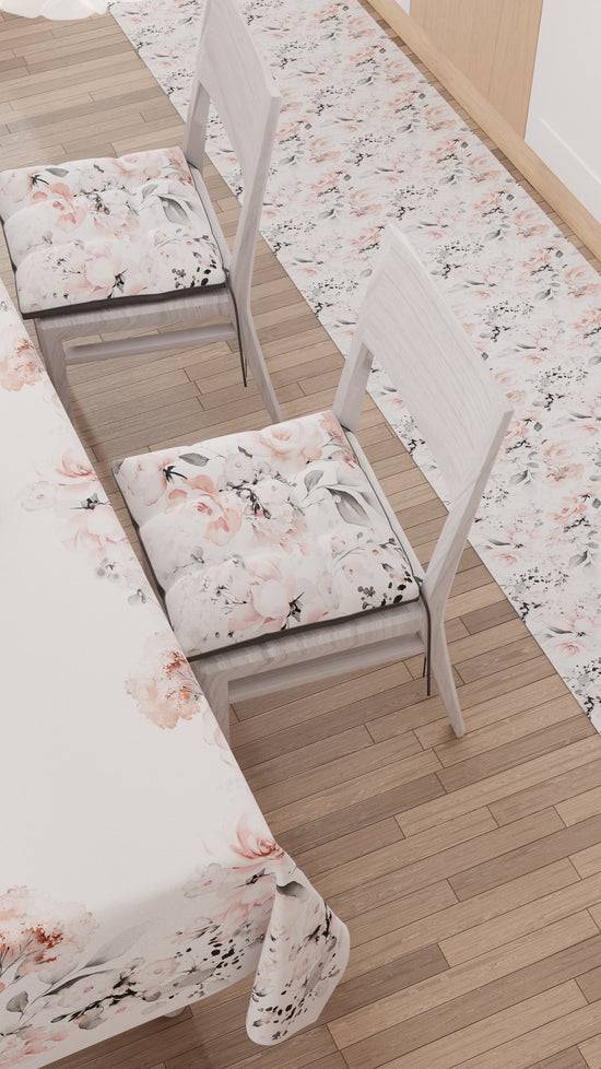 PETTI Tappeto Cucina Antiscivolo Passatoia Cucina lavabile, Floreale-17 Bianco Promozione temporanea
