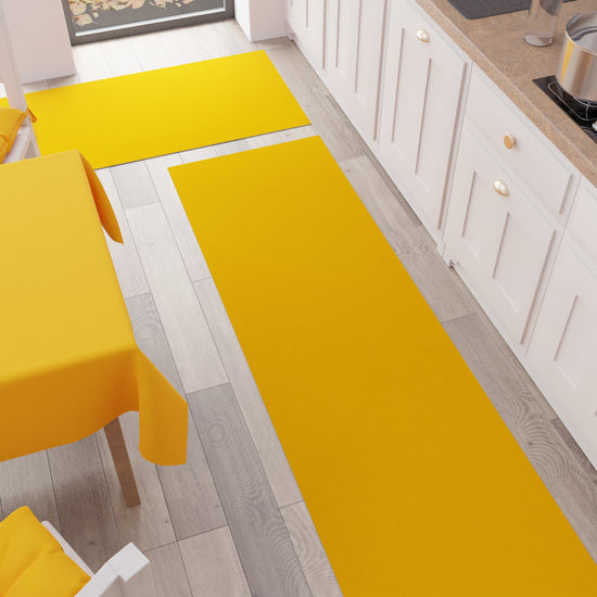 PETTI Tappeto Cucina Passatoia Cucina Tinta Unita Giallo