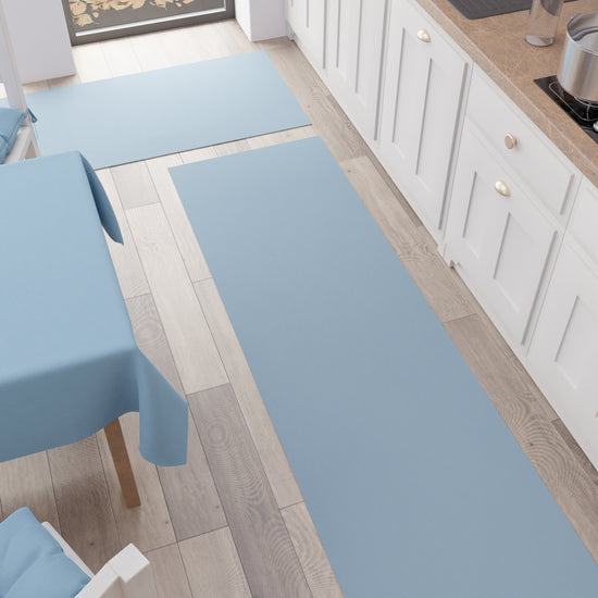 PETTI Tappeto Cucina, Passatoia Cucina, Tinta Unita Azzurro