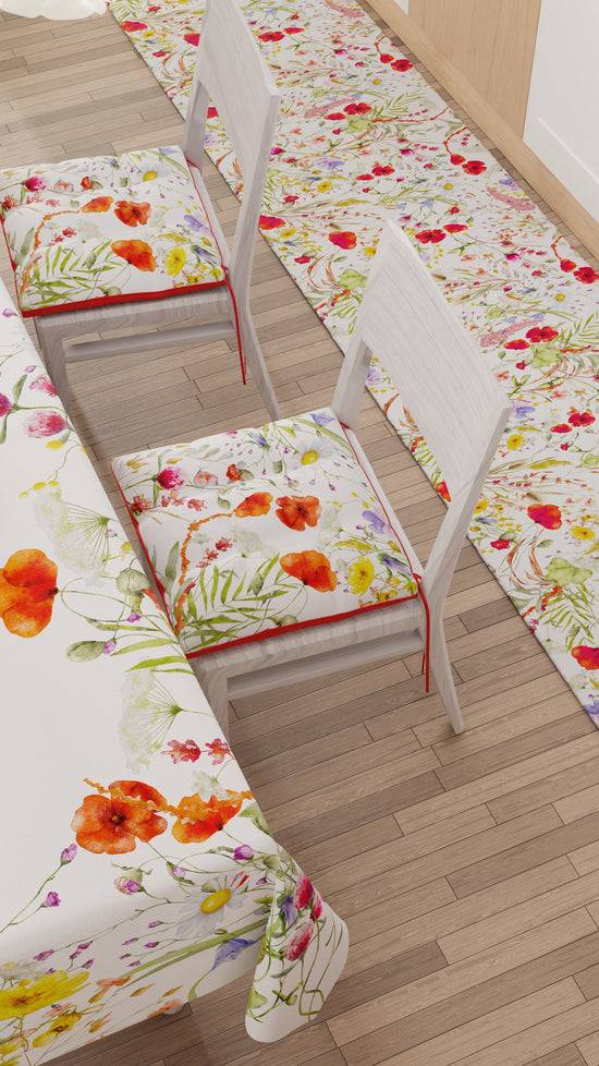 PETTI Cuscini per Sedie Coprisedia 6 Pezzi Floreale-10 In Linea