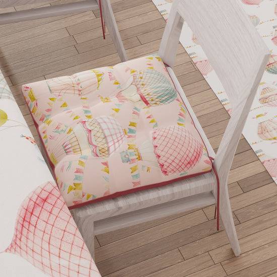 PETTI Cuscini per Sedie Coprisedia 6 Pezzi Party Elephants Rosa Promozione