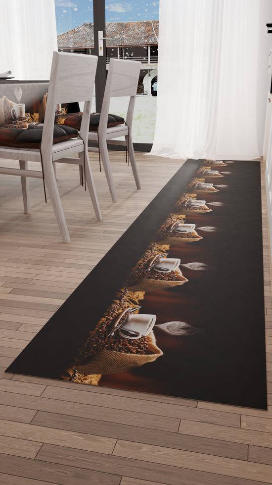 PETTI Tappeto Cucina Antiscivolo Passatoia Cucina lavabile, Caffè Nero Saldi