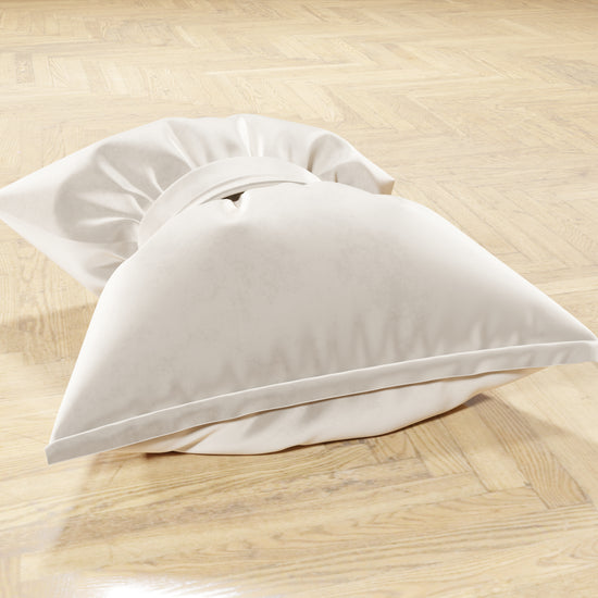 PETTI Cuscino Arredo Fiocco in Velluto 40x50 cm, Cuscino divano Bianco Vendita Calda