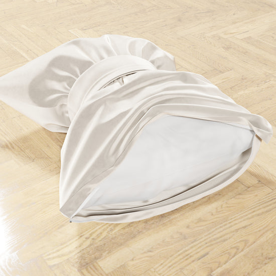 PETTI Cuscino Arredo Fiocco in Velluto 40x50 cm, Cuscino divano Bianco Vendita Calda