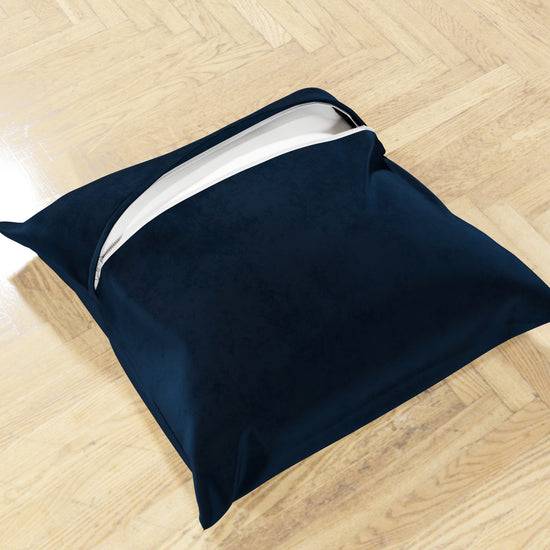 PETTI Cuscini Arredo in Velluto 2pz, Cuscini divano Blu Saldi Di Fabbrica