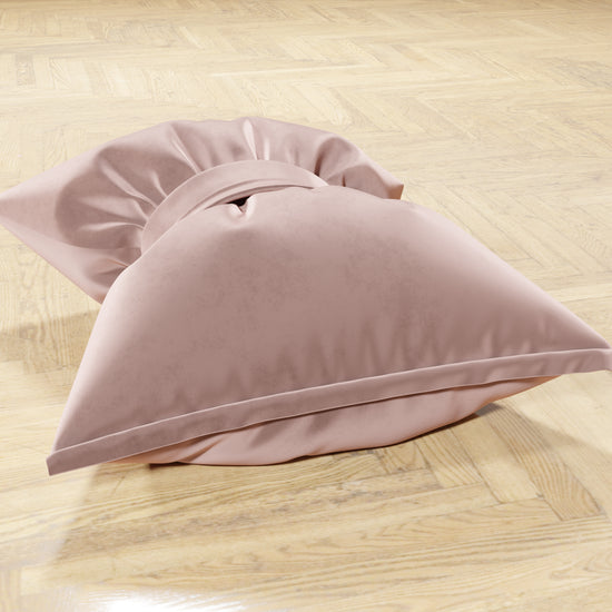 PETTI Cuscino Arredo Fiocco in Velluto 40x50 cm, Cuscino divano Cipria Flash Sale