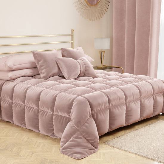 PETTI Cuscino Arredo Fiocco in Velluto 40x50 cm, Cuscino divano Cipria Flash Sale