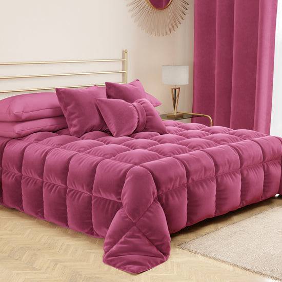 PETTI Cuscino Arredo Fiocco in Velluto 40x50 cm, Cuscino divano Fucsia Vendite stagionali