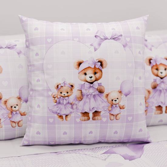 PETTI Cuscini, Copricuscini Divano, Cuscini Arredo in Stampa Digitale Teddy Love Lilla Cyber Monday