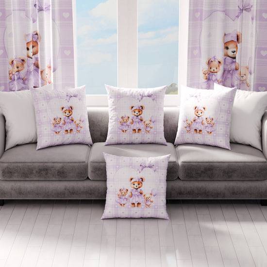 PETTI Cuscini, Copricuscini Divano, Cuscini Arredo in Stampa Digitale Teddy Love Lilla Cyber Monday