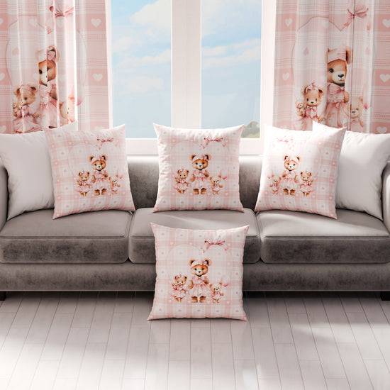 PETTI Cuscini, Copricuscini Divano, Cuscini Arredo in Stampa Digitale Teddy Love Rosa Offerta natalizia