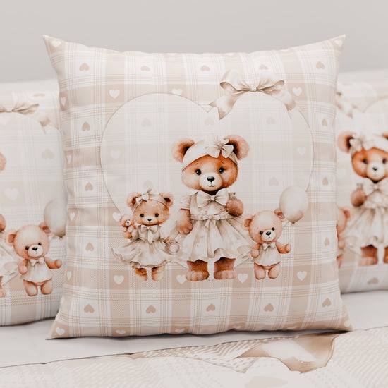 PETTI Cuscini, Copricuscini Divano, Cuscini Arredo in Stampa Digitale Teddy Love Tortora Offerta Pasqua