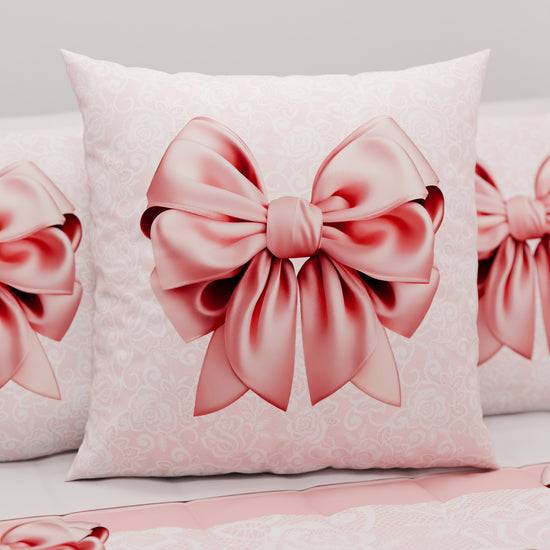 PETTI Cuscini, Copricuscini Divano, Cuscini Arredo in Stampa Digitale Fiocco Rosa Offerta San Valentino