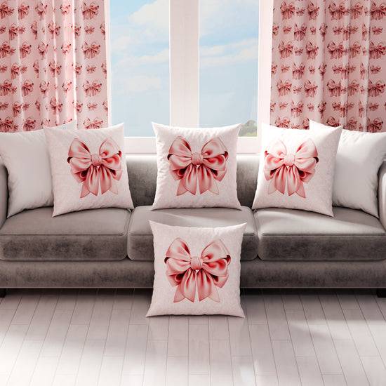 PETTI Cuscini, Copricuscini Divano, Cuscini Arredo in Stampa Digitale Fiocco Rosa Offerta San Valentino