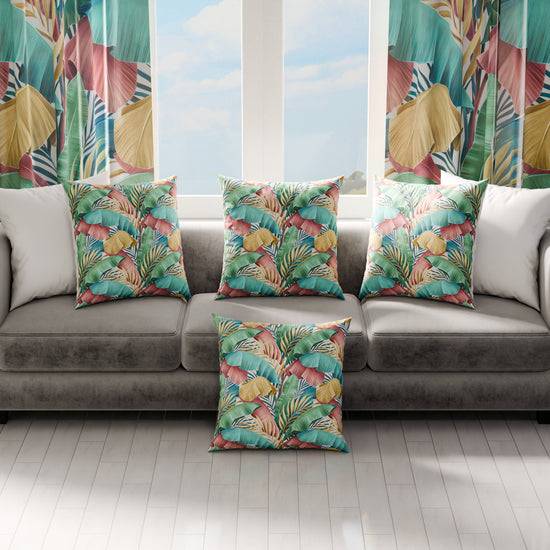 PETTI Cuscini, Copricuscini Divano, Cuscini Arredo in Stampa Digitale Tropical Multicolor Offerta Anniversario