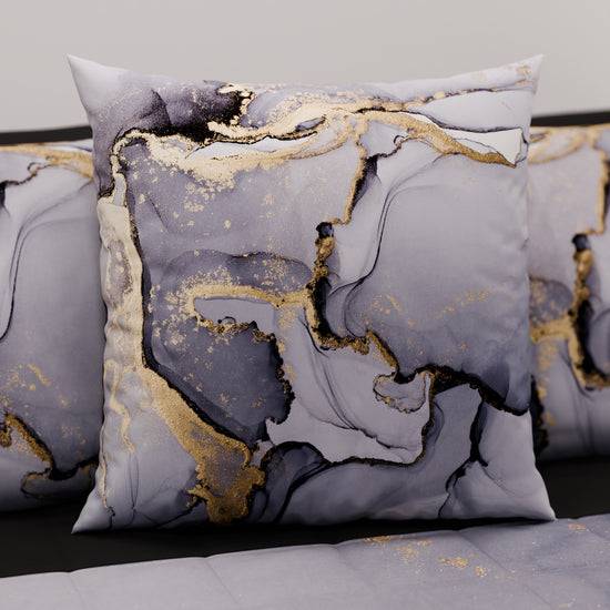 PETTI Cuscini, Copricuscini Divano, Cuscini Arredo in Stampa Digitale Marble 04 Grigio Scuro Online Outlet