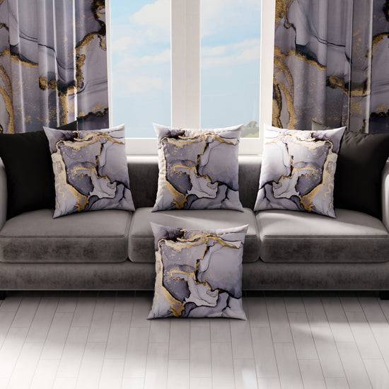 PETTI Cuscini, Copricuscini Divano, Cuscini Arredo in Stampa Digitale Marble 04 Grigio Scuro Online Outlet