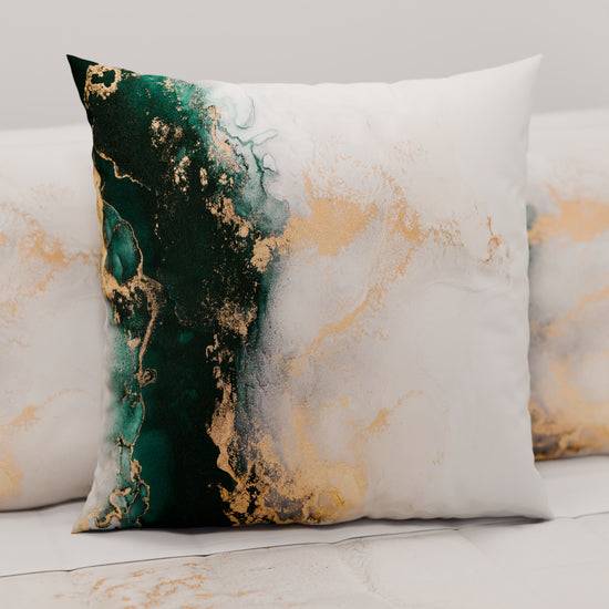 PETTI Cuscini, Copricuscini Divano, Cuscini Arredo in Stampa Digitale Marble 09 Smeraldo Grandi sconti