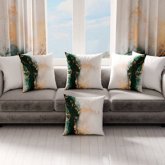 PETTI Cuscini, Copricuscini Divano, Cuscini Arredo in Stampa Digitale Marble 09 Smeraldo Grandi sconti