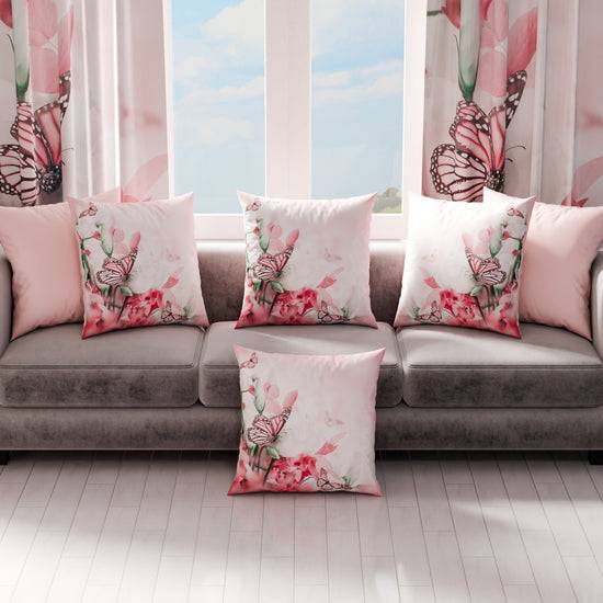 PETTI Cuscini, Copricuscini Divano, Cuscini Arredo in Stampa Digitale Roses Butterfly Offerte stagionali