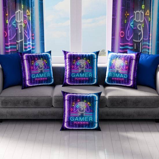 PETTI Cuscini, Copricuscini Divano, Cuscini Arredo in Stampa Digitale Gamer Comprane uno, ottenene uno gratis