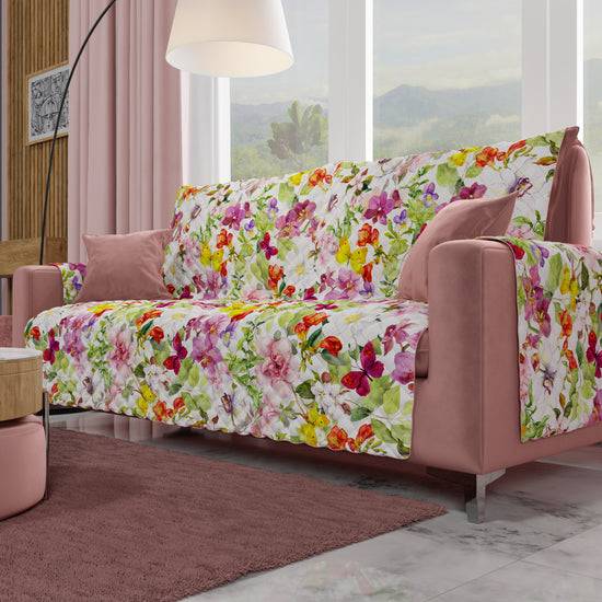 PETTI Copridivano, Salvadivano in Stampa Digitale, Reversibile, Farfalle Fino al 55% di sconto