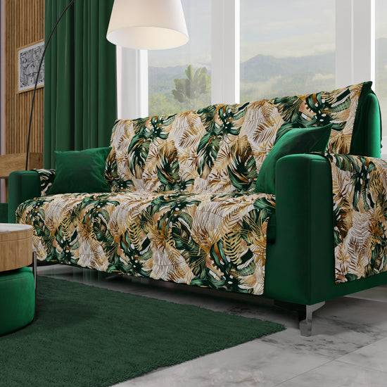 PETTI Copridivano, Salvadivano in Stampa Digitale, Reversibile, Tropical 04 Enormi sconti