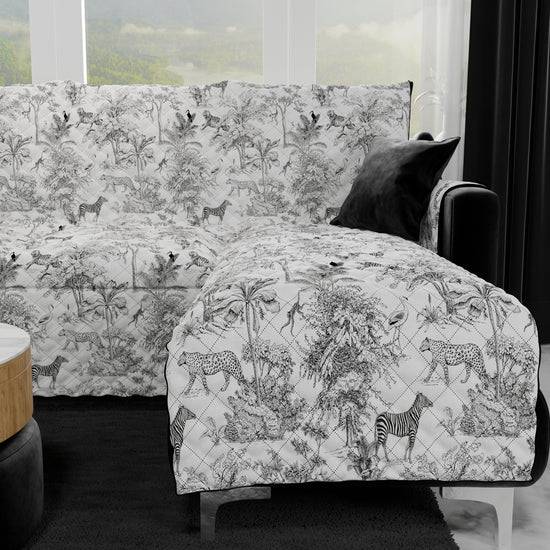 PETTI Copridivano Angolare, Copridivano con Penisola in Stampa Digitale, Animalier 02 50% di sconto per tempo limitato