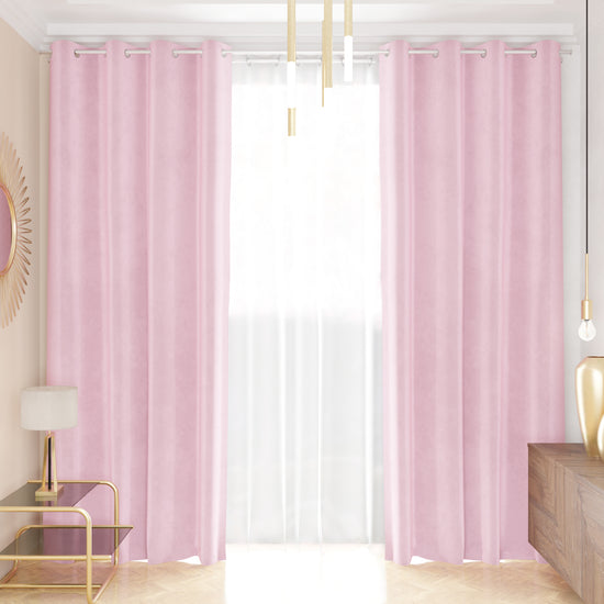 PETTI Tenda a Pannello in Velluto per Interni con Anelli, 140x280 cm, Rosa Sconti questo mese